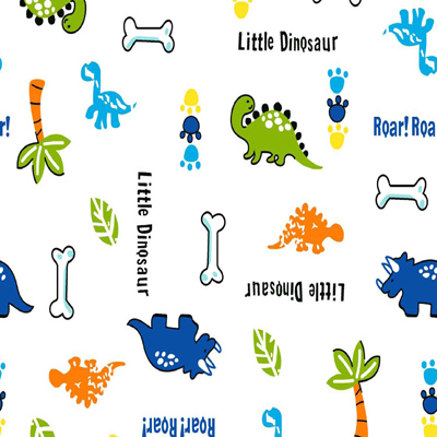 Blue Dinosaur Print